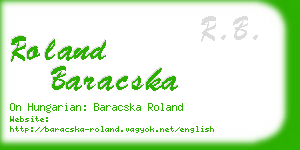 roland baracska business card